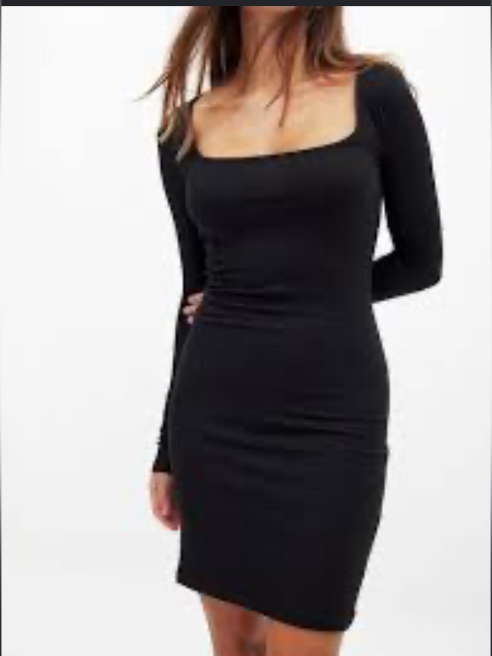 FP Beach Black Ribbed Mini Dress Size S